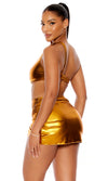 Metallic Pool Sarong Skirt