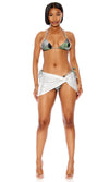 Metallic Pool Sarong Skirt