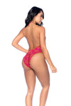 One-piece swimsuit Pink Eyelet Print
