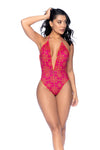 One-piece swimsuit Pink Eyelet Print