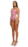 Ribbed Lace Teddy