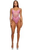 Ribbed Lace Teddy