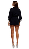 Self Care Ribbed lace Robe