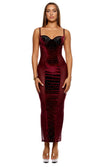 Caught Your Eye Velvet Rhinestone Satin Nightgown