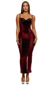 Caught Your Eye Velvet Rhinestone Satin Nightgown