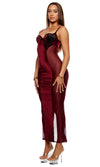 Caught Your Eye Velvet Rhinestone Satin Nightgown