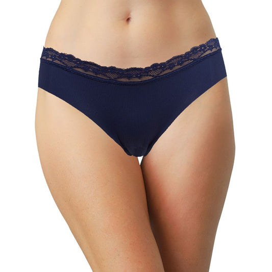 Laser Cut Rib Thong with Lace Waist