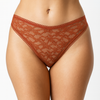High Leg Daisy Lace Thong with Picot Trim