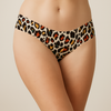 Modern Leopards Laser Cut No Show Thong