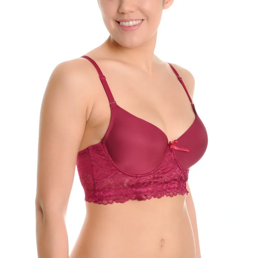 Wired Bras with Rose Lace