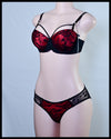 LACE BRA SET RED& BLACK