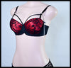 LACE BRA SET RED& BLACK