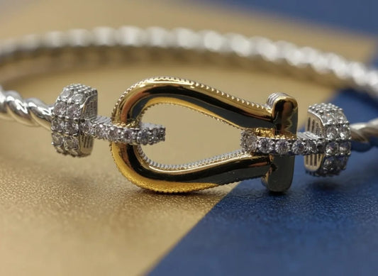 Gold & Silver Knot Bracelet – Modern Luxury Style