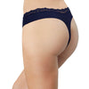 Laser Cut Rib Thong with Lace Waist