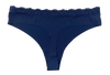 Laser Cut Rib Thong with Lace Waist