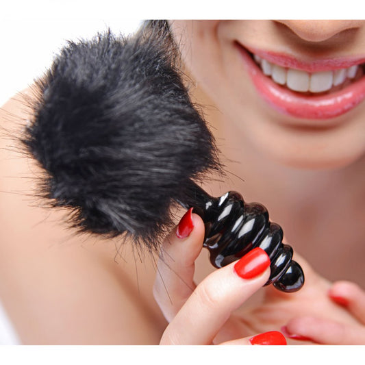 Black Bunny Tail  Plug