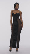 Caught Your Eye Velvet Rhinestone Satin Nightgown