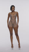 Just Peachy Embroidered Romper