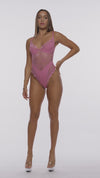 Ribbed Lace Teddy