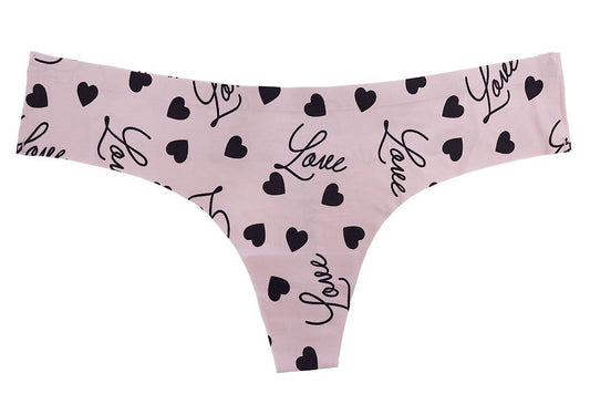 Purple Love Invisible Laser Cut Thong